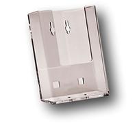 EPOSGEAR® 1 Pack - DL/Trifold Wall Mountable Acrylic Leaflet Flyer Brochure Menu Display Dispenser Holders (Portrait)