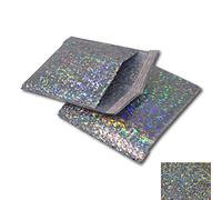 EPOSGEAR 10 Pack C6+ Silver Holographic Metallic Gloss Foil Padded Bubble Mailing Gift Postal Bag Envelopes - Perfect for mailing or Gift wrap for Christmas, Birthdays etc (165mm x 165mm - CD)