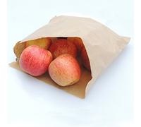 EPOSGEAR® 10" x 10" Brown Kraft Strung Paper Food Bags - Ideal for Fruit, Vegetables, Sweets and Crafts (2000)