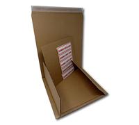 EPOSGEAR 12" Record Vinyl LP Strong Peel and Seal Corrugated Board Card Manilla Brown Envelopes Mailers 370mm x 340mm with Handle With Care Labels and Stiffeners (10 Mailers and 20 Stiffeners)