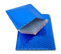 EPOSGEAR 25 Blue Shiny Metallic Foil Bubble Padded Bag Mailing Envelopes - Perfect for Marketing, Promotions or and Alternative to Gift wrap (A5 / C5 (DVD) - 250mm x 180mm)