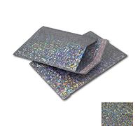 EPOSGEAR 25 Pack Silver Holographic Metallic Gloss Foil Padded Bubble Mailing Gift Postal Bag Envelopes - Perfect for mailing or Gift wrap for Christmas, Birthdays etc (250mm x 180mm - DVD)