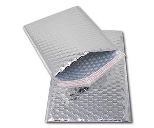 EPOSGEAR 25 Silver Shiny Metallic Foil Bubble Padded Bag Mailing Envelopes - Perfect for Marketing, Promotions or and Alternative to Gift wrap (A5 / C5 (DVD) - 250mm x 180mm)