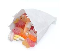 EPOSGEAR® 5" x 5" White Sulphite Strung Paper Food Bags - Ideal for Fruit, Vegetables, Sweets and Crafts (100)