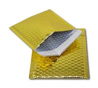 EPOSGEAR 50 C6+ Gold Shiny Metallic Foil Bubble Padded Bag Mailing Envelopes - Perfect for Marketing, Promotions or and Alternative to Gift wrap (CD - 165mm x 165mm)