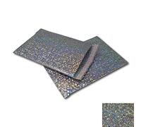 EPOSGEAR 50 Pack Silver Holographic Metallic Gloss Foil Padded Bubble Mailing Gift Postal Bag Envelopes - Perfect for mailing or Gift wrap for Christmas, Birthdays etc (324mm x 230mm - A4 / C4)