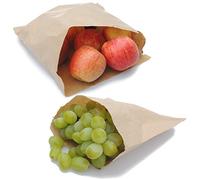 EPOSGEAR® 500 Brown Kraft 7" x 9" Strung Paper Bags - Ideal for Fruit, Vegetables, Sweets and Crafts