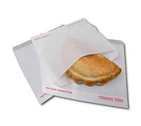 EPOSGEAR® 7" x 7" White Thank You Greaseproof Paper Bags - Ideal for Cakes, Pastries, Sandwiches etc (2000)