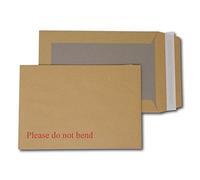 EPOSGEAR® A5 / C5 PIP 238mm x 163mm Brown/Manilla Strong Hard Card Board Backed Peel and Seal Printed Please Do Not Bend Envelopes (25)