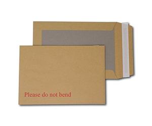 EPOSGEAR® A5 / C5 PIP 238mm x 163mm Brown/Manilla Strong Hard Card Board Backed Peel and Seal Printed Please Do Not Bend Envelopes (125)