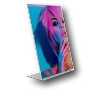 EPOSGEAR® A5 Portrait Angled Perspex Acrylic Lean Back to Counter Menu Leaflet Flyer Poster Holder Display Stand (10)