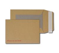 EPOSGEAR® A6 / C6 162mm x 114mm Brown/Manilla Strong Hard Card Board Backed Peel and Seal Printed Please Do Not Bend Envelopes (250)