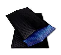 EPOSGEAR Black Matt Matte Metallic Foil Bubble Wrap Lined Padded Mailing Gift Bags Envelopes (25, C5+ (250mm x 180mm))