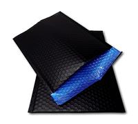 EPOSGEAR Black Matt Matte Metallic Foil Bubble Wrap Lined Padded Mailing Gift Bags Envelopes (50, C4 (320mm x 240mm))