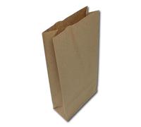 EPOSGEAR Brown Kraft Paper SOS Grocery Food Takeaway Grab Flat Block Bottom Bags Without Handles (250, Extra Small)