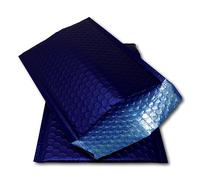 EPOSGEAR Dark Blue Matt Matte Metallic Foil Bubble Wrap Lined Padded Mailing Gift Bags Envelopes (10, C5+ (250mm x 180mm))