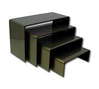EPOSGEAR Duo Gold Metallic Effect Coloured Acrylic Plastic Retail Riser Tiered Counter Display Stands - Perfect for Shops, Stalls, Models etc (Nesting Plinth - Medium)