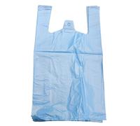 EPOSGEAR Extra Strong Eco Recycled Plastic Vest Carrier Shopping Bags - Perfect for Shops, Market Stalls, Off Licences etc (28mu Jumbo - 12" x 18" x 24", Blue, 100)