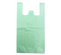 EPOSGEAR Extra Strong Eco Recycled Plastic Vest Carrier Shopping Bags - Perfect for Shops, Market Stalls, Off Licences etc (18mu Large - 11" x 17" x 21", Green, 500)