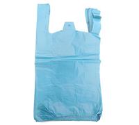 EPOSGEAR Extra Strong Eco Recycled Plastic Vest Carrier Shopping Bags - Perfect for Shops, Market Stalls, Off Licences etc (22mu Jumbo - 12" x 18" x 24", Blue, 500)