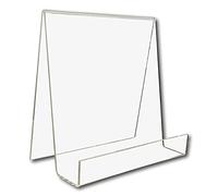 EPOSGEAR Large Wide Plastic Acrylic Perspex Book Plate Retail Display Stand Holder - Perfect for Schools, Nurseries, Libraries etc (Clear)