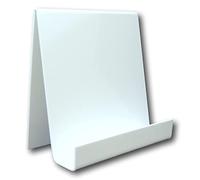 EPOSGEAR Large Wide Plastic Acrylic Perspex Book Plate Retail Display Stand Holder - Perfect for Schools, Nurseries, Libraries etc (White)