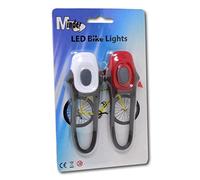 EPOSGEAR Minder Front & Rear Silicone Easy Fit Detachable Road Safety Bike Lights Set (Bike Lights Only)