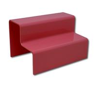EPOSGEAR Sweet Pastel Two Step Tier Coloured Acrylic Plastic Retail Riser Counter Display Stands - Perfect for Shops, Stalls, Ornaments, Models etc (Raspberry Sherbet, Small)