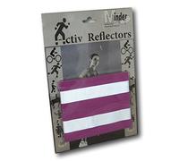 EPOSGEAR® Twin Pack Minder Activ Reflector Hi-Vis High Visibility Reflective Road Safety Armbands - Elasticated with strong Adjustable Hook and Loop - Perfect for Running, Jogging & Children (Purple)