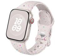 Epova Compatible with Apple Watch Straps 40mm 41mm 42mm 38mm for Women Men, Soft Breathable Recycled Plastic Silicone Replacement Sport Strap for iWatch SE Series 10 9 8 7 6 5 4 3 2 1,Starlight