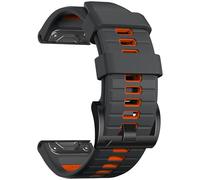 Epova QuickFit Compatible with Garmin Fenix 8 51mm Strap/Fenix 7X/7X Pro/Fenix 6X/6X Pro/Fenix 5X/5X Plus/Fenix 3/3HR - 26mm Silicone Sport Strap for Garmin Enduro/Tactix/Epix 2 51mm, CarbonOrange