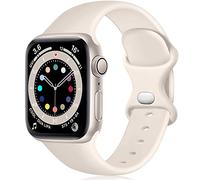 Epova Silicone Strap Compatible with Apple Watch Strap 44mm 42mm 45mm 46mm 49mm, Replacement Straps for Apple Watch Ultra/iWatch SE Series 11 10 9 8 7 6 5 4 3 2 1, Starlight, Small