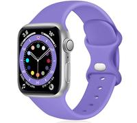 Epova Silicone Strap Compatible with Apple Watch Strap 44mm 42mm 45mm 46mm 49mm, Replacement Straps for Apple Watch Ultra/iWatch SE Series 11 10 9 8 7 6 5 4 3 2 1, Bright Purple, Small