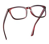 Epova TR90 Blue Light Blocking Glasses for Women and Men-Lightweight Computer/Reading/Gaming/TV/Phones Glasses-Anti Eyestrain & UV Glare, Classic Square Eyeglasses Frame with Case, Glazed Brown