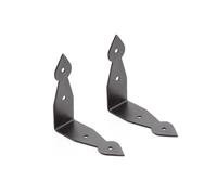 Epoxy Black Pack of 2 Decorative Arrowhead Shape Corner Brace Angle Plates (100mm) Ornate Chest Box Trunk Casket Cupboard Cabinet Shelves Furniture Brackets