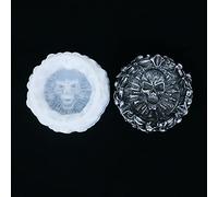 Epoxy Casting Silicone Ashtray Mould Epoxy Resin Moulds Tray Moulds 3D Skull Resin Mold Round Casting Moulds 130 * 130 mm for Halloween Decoration Crafts DIY Gift
