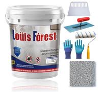 Epoxy Colored Sand Floor Paint, 2025 Upgrade Louis Forest Epoxy Floor Paint, 0.5/1KG High Gloss Marble Effect Garage Self-Leveling Coating, Waterproof and Non-Slip (Dark Gray,0.5kg)