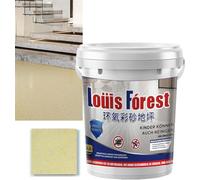 Epoxy Colored Sand Floor Paint,Louis Forest Epoxy Waterproof Floors Paint,High-Gloss Marble Effect Epoxy Floor Coating,Colored Sand Self Leveling Floors Painting Garage,Eco-Friendly (Yellow A)