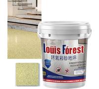 Epoxy Colored Sand Floor Paint,Louis Forest Epoxy Waterproof Floors Paint,High-Gloss Marble Effect Epoxy Floor Coating,Colored Sand Self Leveling Floors Painting Garage,Eco-Friendly (Yellow B)