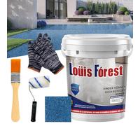Epoxy Floor Paint, Epoxy Colored Sand Floor Paint, High-Gloss Marble Effect Epoxy Floor Coating, Waterproof and Non-slip Garage Fl-oor, Safe & Environmentally Friendly (Sky Blue, 1k)