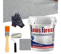 Epoxy Floor Paint, Epoxy Colored Sand Floor Paint, High-Gloss Marble Effect Epoxy Floor Coating, Waterproof and Non-slip Garage Fl-oor, Safe & Environmentally Friendly (Sesame Gray, 0.5kg)
