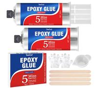 Epoxy Glue 100ml, 2 Part Epoxy Resin Kit - 5 Minute Adhesive Welding High Strength, 1:1 Ratio Fast Repair Suitable for Metal, Plastic, Wood, Stone, Ceramic, Glass(Clear)