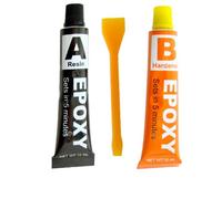 EPOXY GLUE SET - SUPER STRONG HOLD IN JUST 5 MINUTES - RESIN & HARDENER - USEFUL TO BOND GLASS / CERAMICS / FABRIC / METALS / PLASTICS - MULTI-PURPOSE SET IDEAL TO KEEP IN TOOL BOX