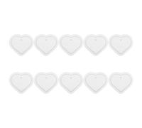 Epoxy Mold DIY Resin Casting 10pcs Heart Shape Jewelry Love Keychain