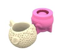 Epoxy Molds Flowerpot Mold Silicone Concrete Mold Pufferfish Shape Silicone Vase Molds for Crafting Concrete Flower Vase