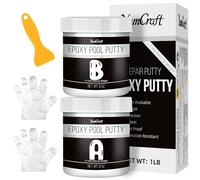 Epoxy Pool Putty - 2 in 1 Underwater or Above Repair Putty for Fixing Leaks, Cracks, Repairing, Filling, Sculpting - 2 Part Epoxy Glue for Metal, Tile, Concrete, Ceramics (Black) - 16oz