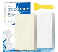 Epoxy Putty, 10oz / 280g Fast Repair Pool Putty, Underwater or Above Epoxy Repair Putty for Fixing Leaks, Cracks, Filling - 2 Part Sculpt Clay for Bonding Metal, Tile, Ceramics, Plastic (White)