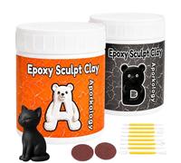 Epoxy Putty, 14.11oz/400g Fast Repair Epoxy Clay for Fixing Leaks, Cracks, Sculpting,High Strength 2 Part Epoxy Filler Putty for Bonding Metal, Tile, Concrete, Plastic (Black)