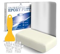 Epoxy Putty - 340g 2 Part Strong Formula, Ceramic Repair for Cracks, Filling & Epoxy Sculpt - for Metal, Concrete, Plastic, Ceramics - Fast, Durable Concrete Crack Repair & Plumbers Putty (White)