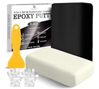 Epoxy Putty - 340g 2 Part Strong Formula, Ceramic Repair for Cracks, Filling & Epoxy Sculpt - for Metal, Concrete, Plastic, Ceramics - Fast, Durable Concrete Crack Repair & Plumbers Putty (Black)